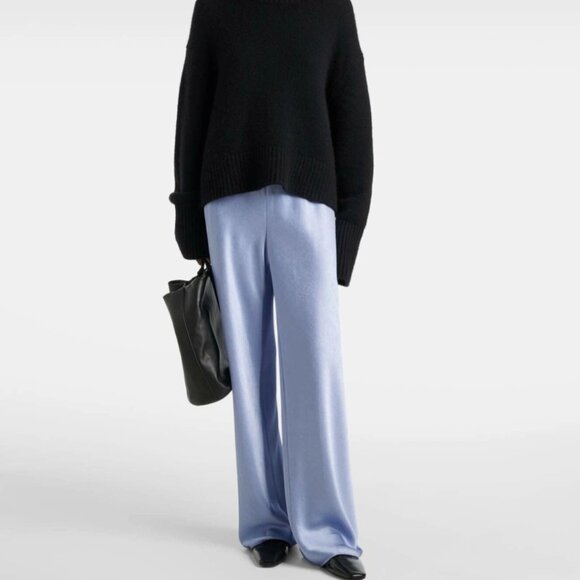 EUC Vince High-Rise Satin Wide Leg Pant, Sz - Lg - Picture 2 of 8